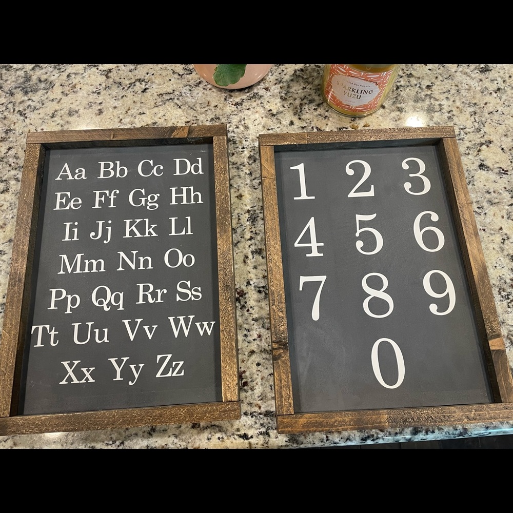 Custom Wood Wall Decor- ABC’s & 123’s- Perfect for playroom, bedroom, classroom!